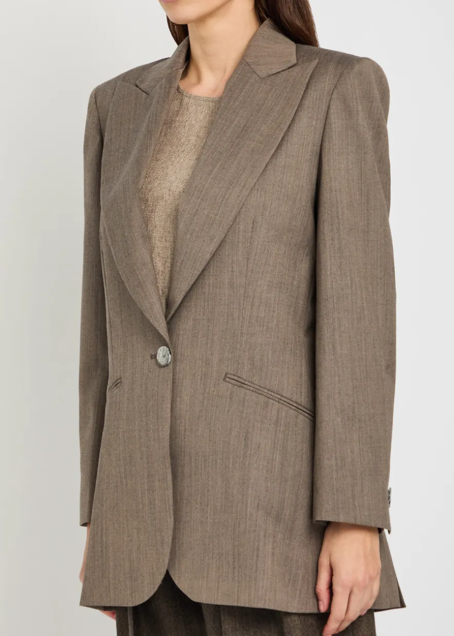 Wool-blend blazer