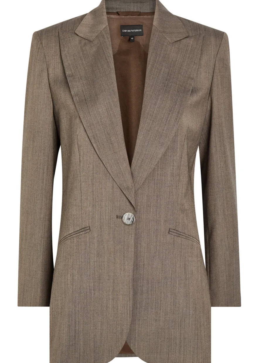 Wool-blend blazer