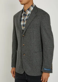Wool-blend blazer