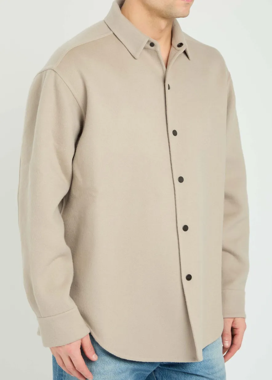 Wool-blend overshirt