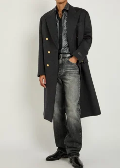 Wool double-breasted pea coat