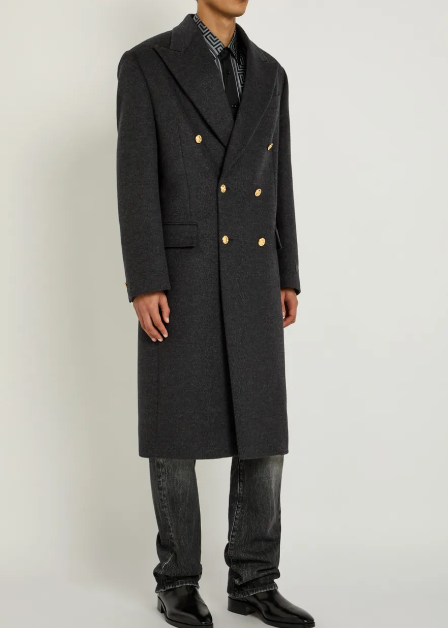 Wool double-breasted pea coat