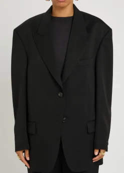 Wool gabardine blazer