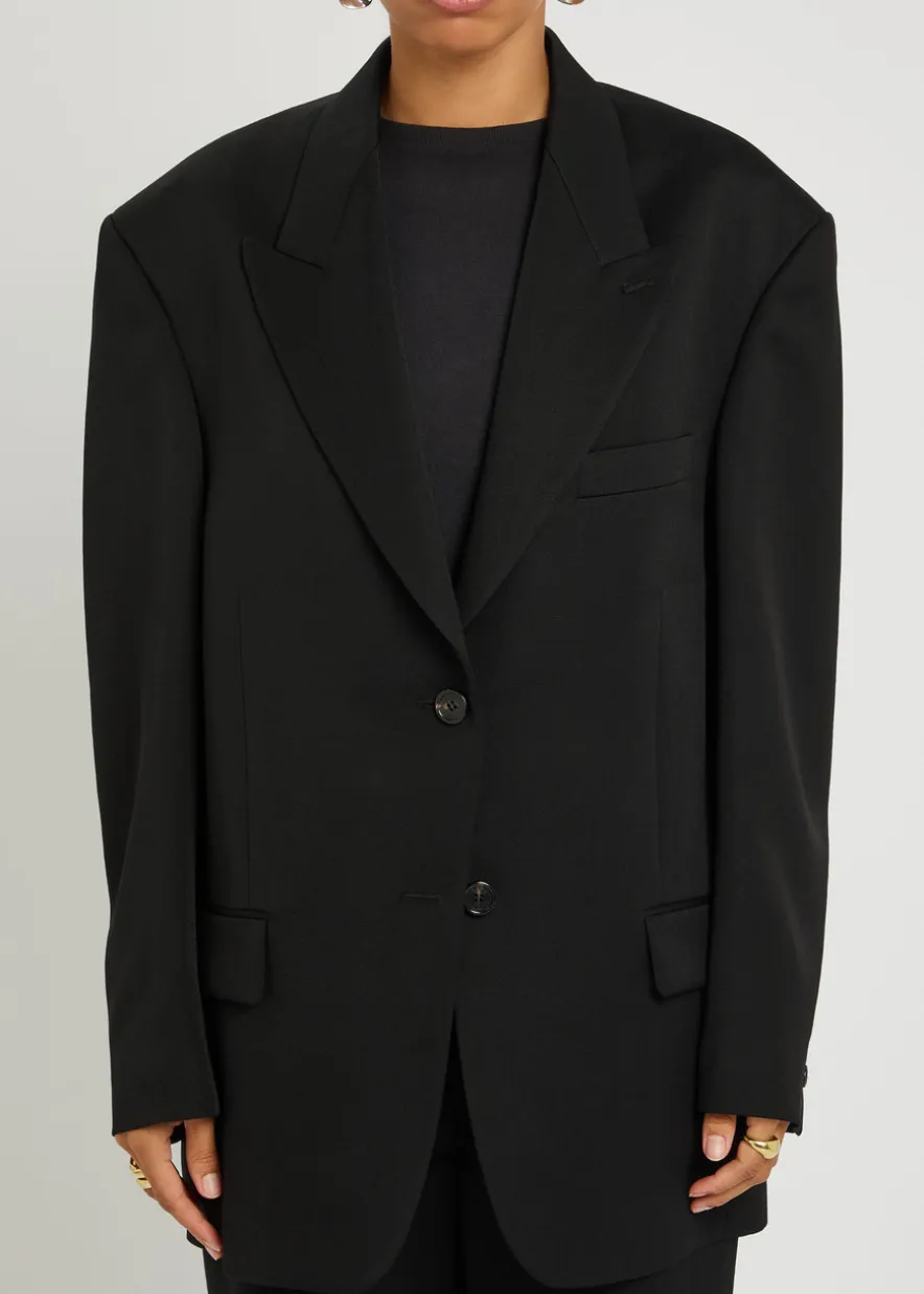 Wool gabardine blazer