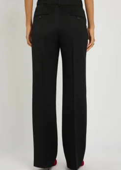 Wool gabardine trousers