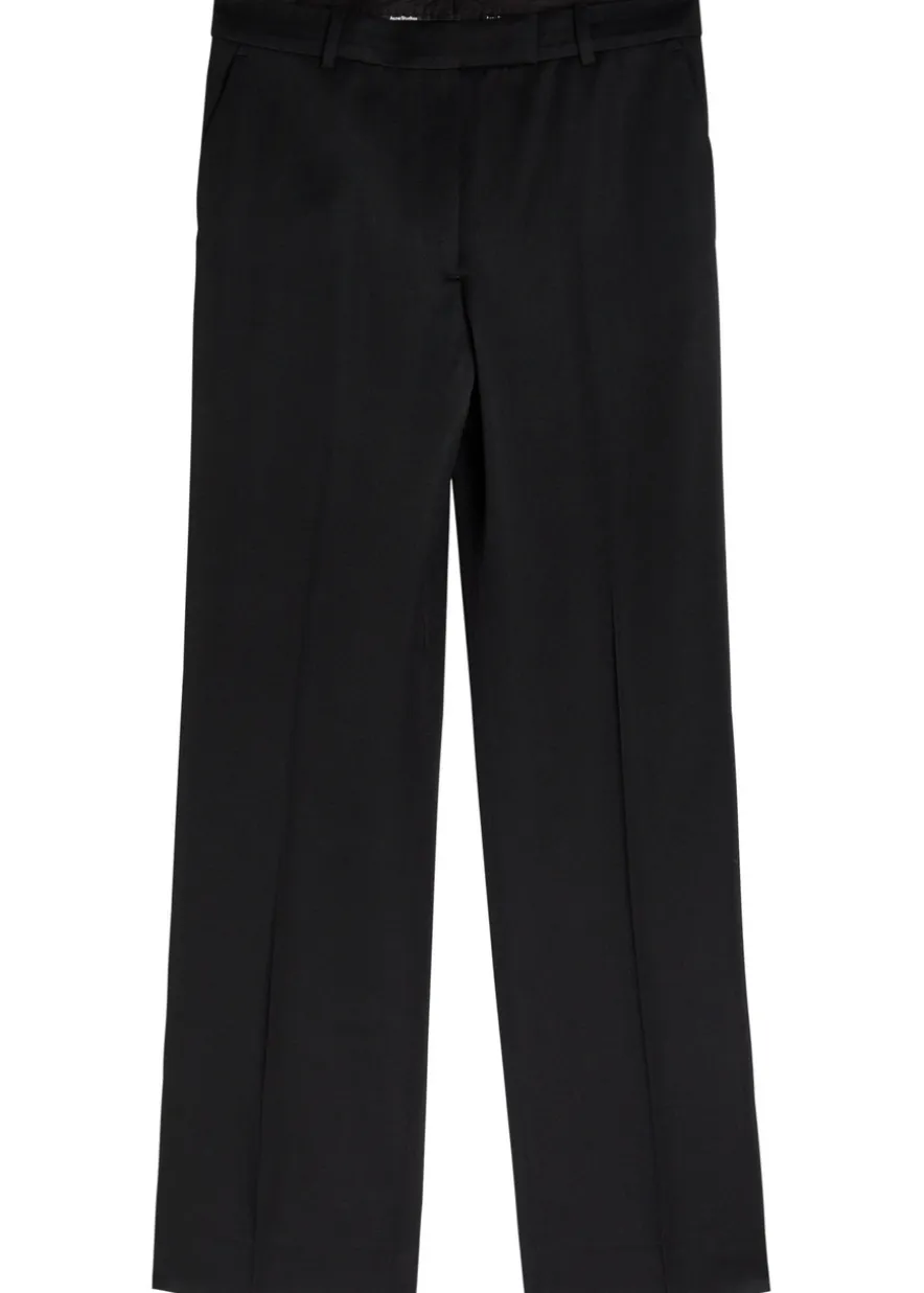 Wool gabardine trousers