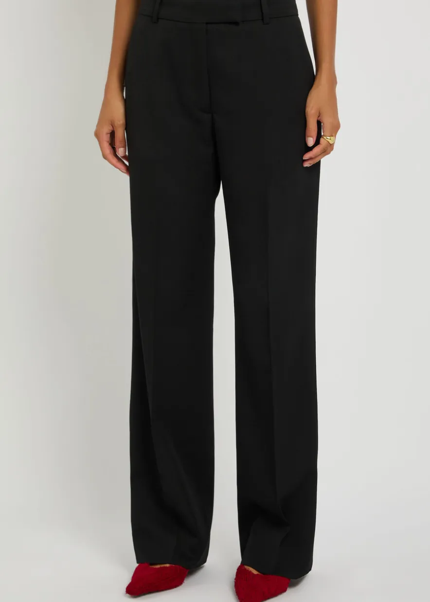 Wool gabardine trousers