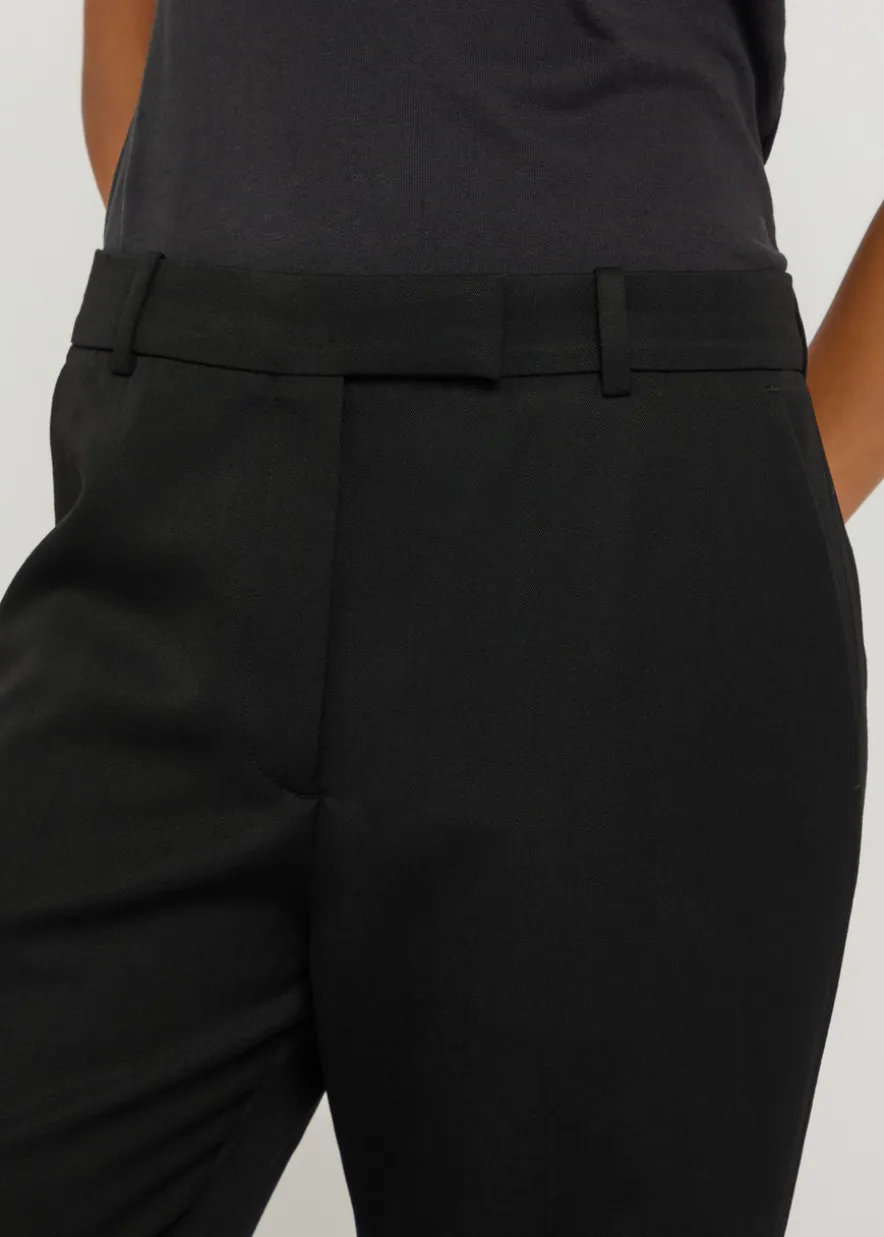 Wool gabardine trousers
