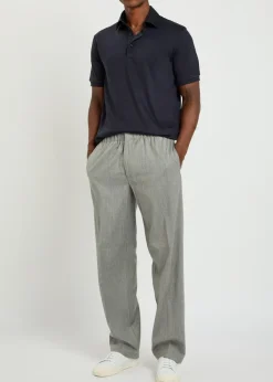 Wool-jersey polo shirt