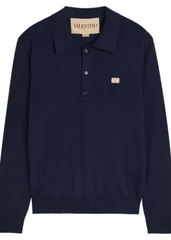 Wool polo shirt
