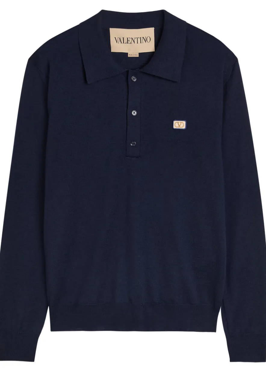 Wool polo shirt