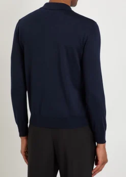 Wool polo shirt