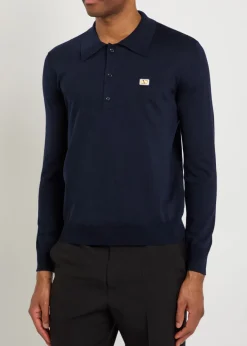 Wool polo shirt