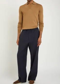 Wool polo shirt