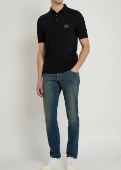 Wool polo shirt