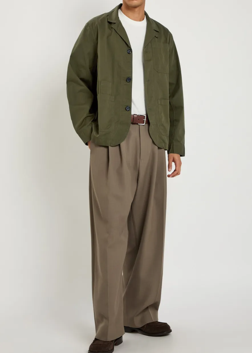 Worker patch pocket cotton shirt