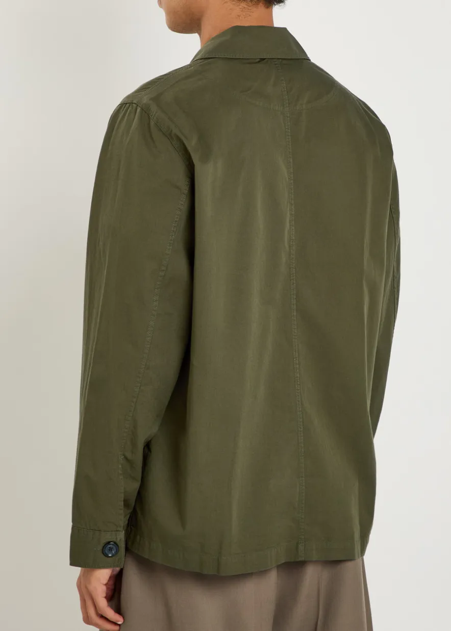 Worker patch pocket cotton shirt