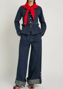Wylie turn-up wide-leg jeans