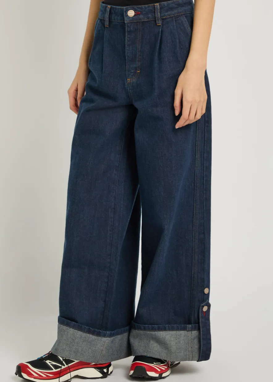 Wylie turn-up wide-leg jeans