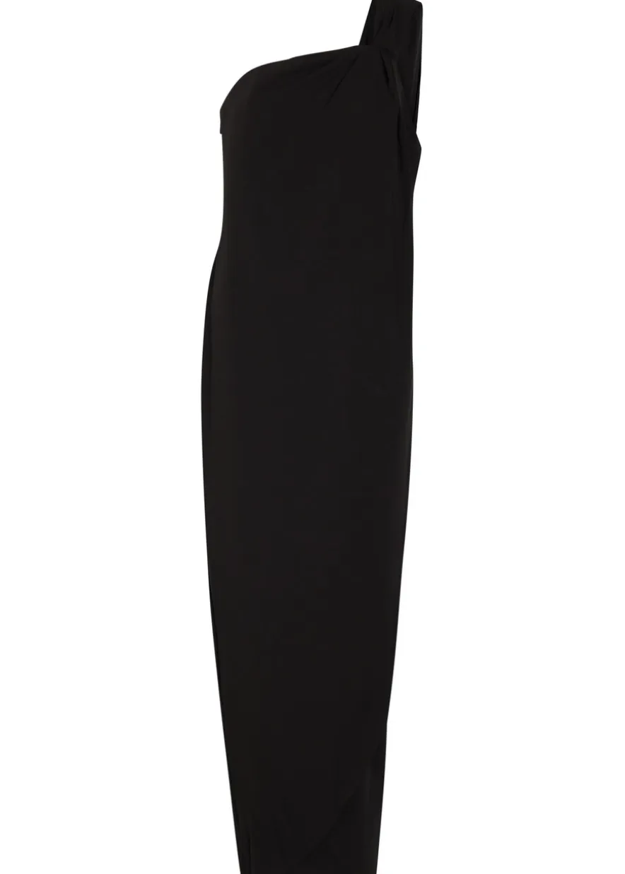 Xaden one-shoulder crepe maxi dress