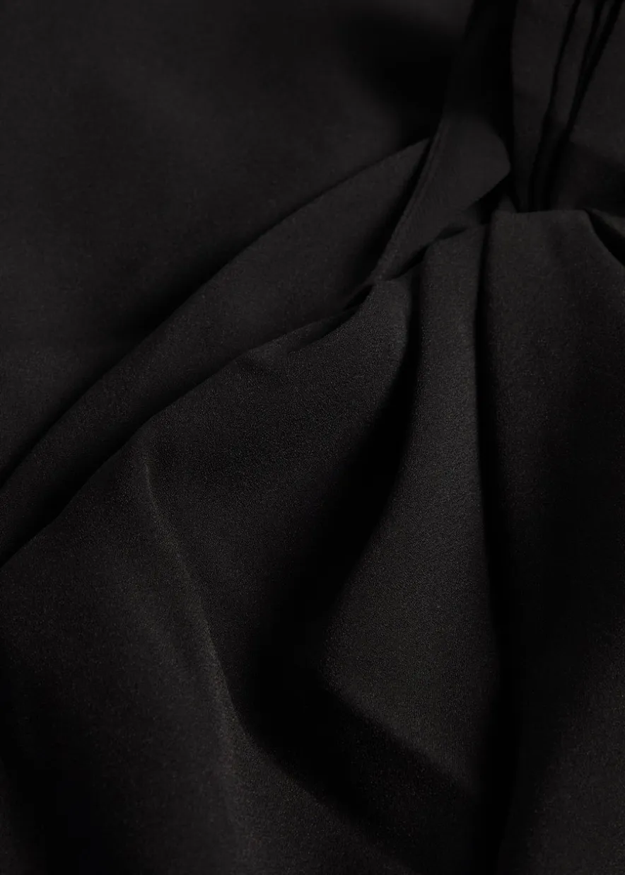 Xaden one-shoulder crepe maxi dress
