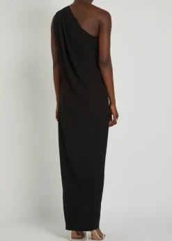 Xaden one-shoulder crepe maxi dress