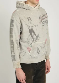 X Alexis Drawing distressed hooded cotton sweatshirt