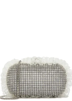 X Christopher Kane lace and crystal-embellished box clutch