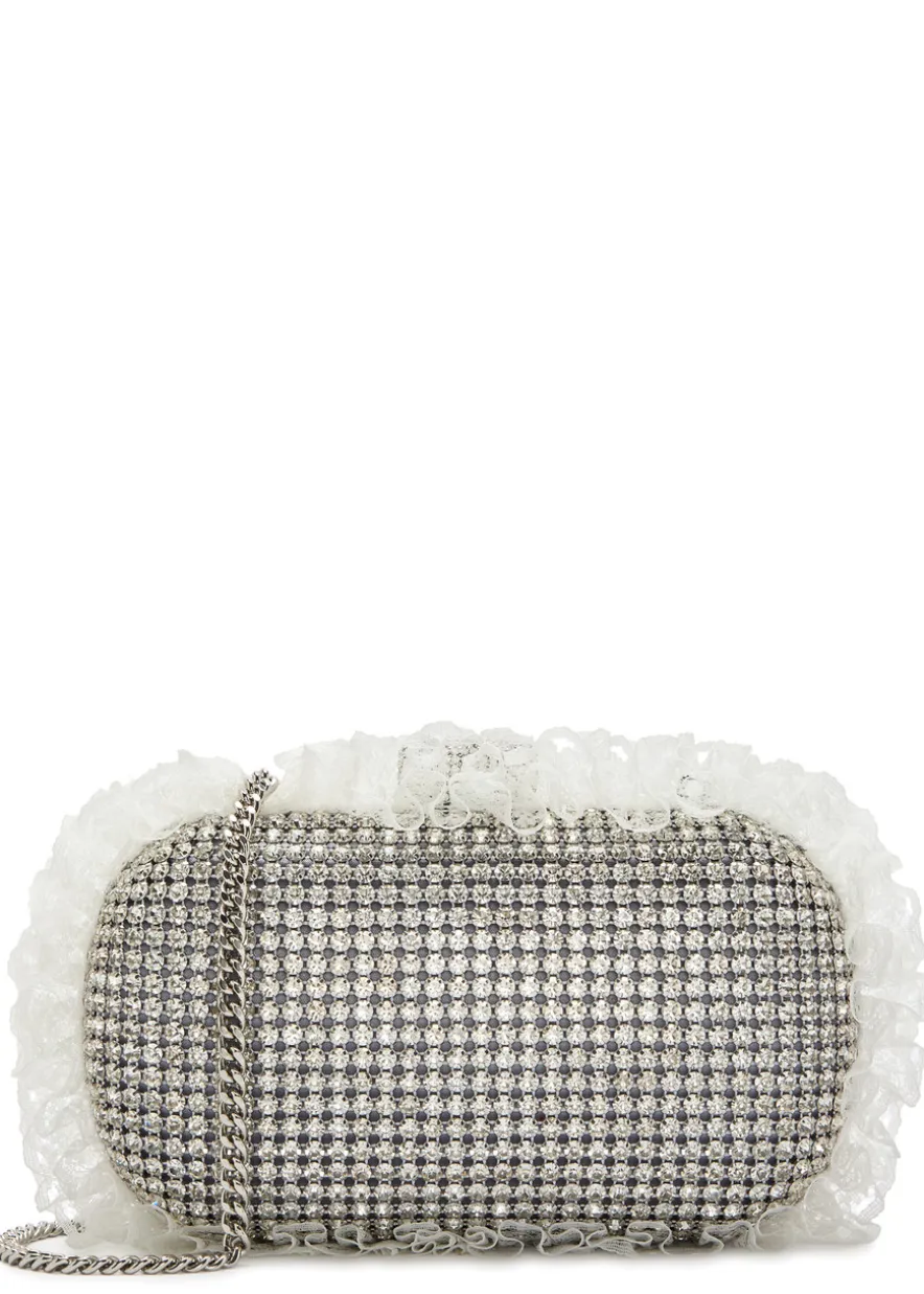 X Christopher Kane lace and crystal-embellished box clutch