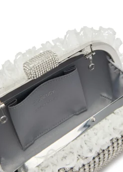X Christopher Kane lace and crystal-embellished box clutch