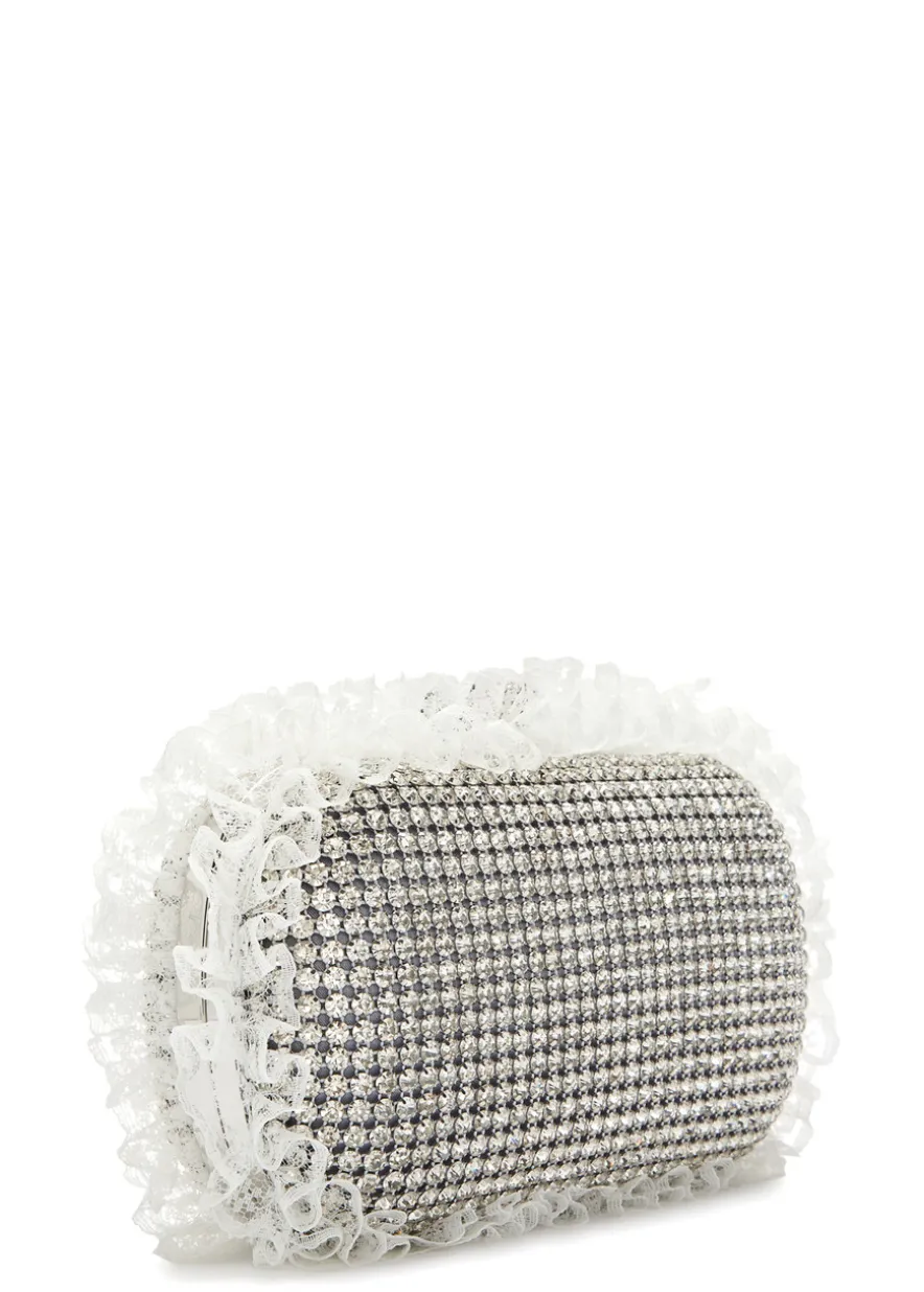 X Christopher Kane lace and crystal-embellished box clutch