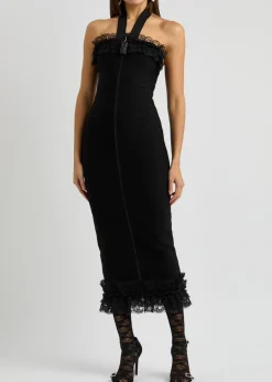 X Christopher Kane lace-trimmed midi dress
