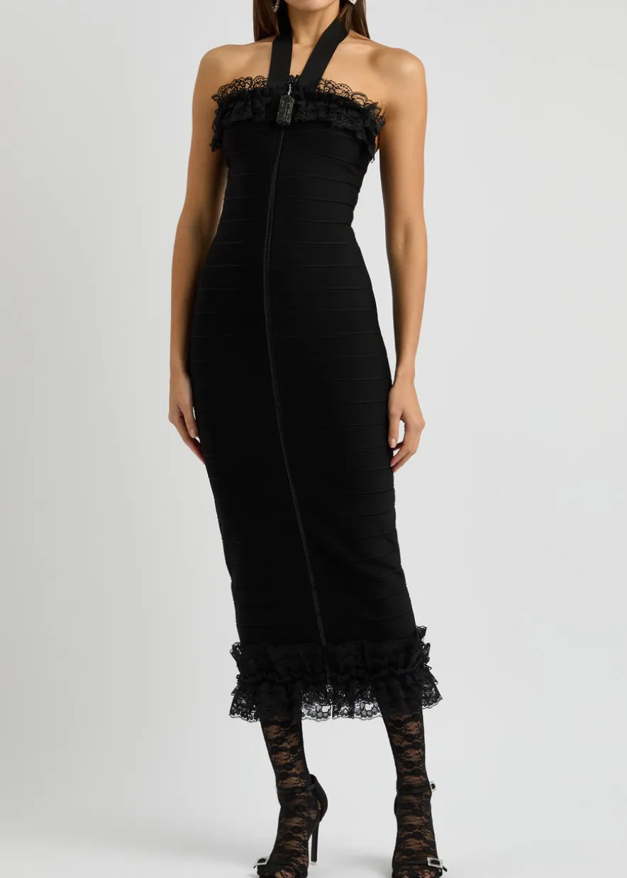 X Christopher Kane lace-trimmed midi dress