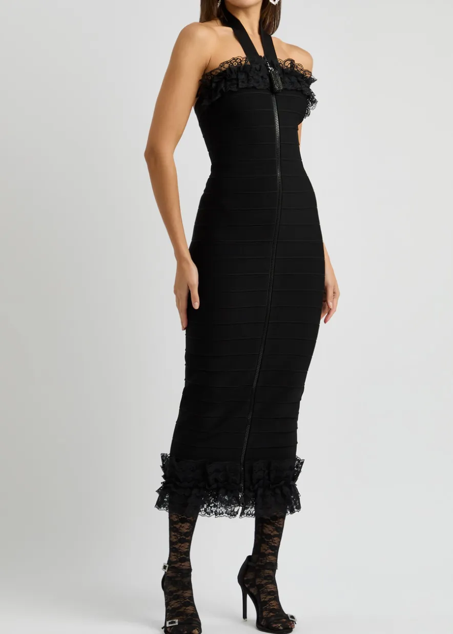 X Christopher Kane lace-trimmed midi dress
