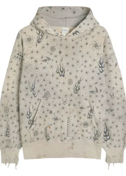 X Dr. Woo printed hooded cotton sweatshirt
