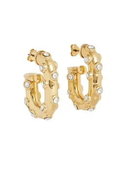 XL Link crystal-embellished hoop earrings