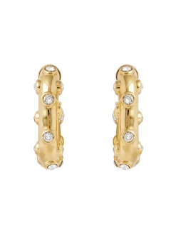 XL Link crystal-embellished hoop earrings