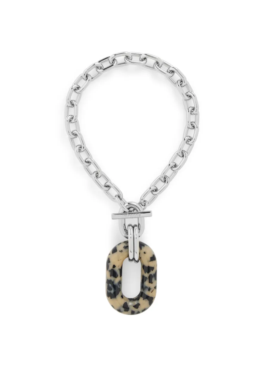XL Link tortoise-shell choker necklace