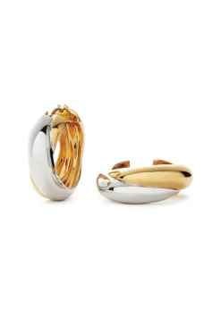 X Lucy Williams Entwine two-tone hoop earrings