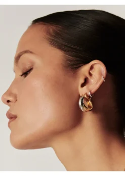 X Lucy Williams Entwine two-tone hoop earrings
