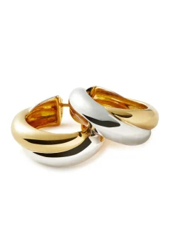 X Lucy Williams Entwine two-tone hoop earrings