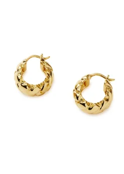 X Lucy Williams Waffle mini 18kt gold-plated hoop earrings