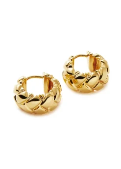 X Lucy Williams Waffle mini 18kt gold-plated hoop earrings