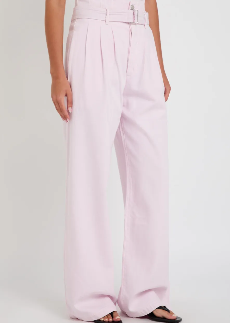 X Maria McManus belted wide-leg jeans