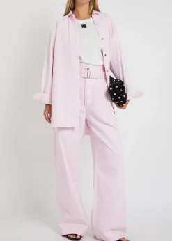 X Maria McManus belted wide-leg jeans