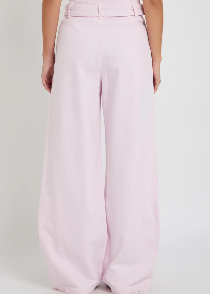 X Maria McManus belted wide-leg jeans