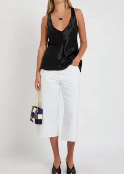 X Maria McManus wide-leg denim shorts