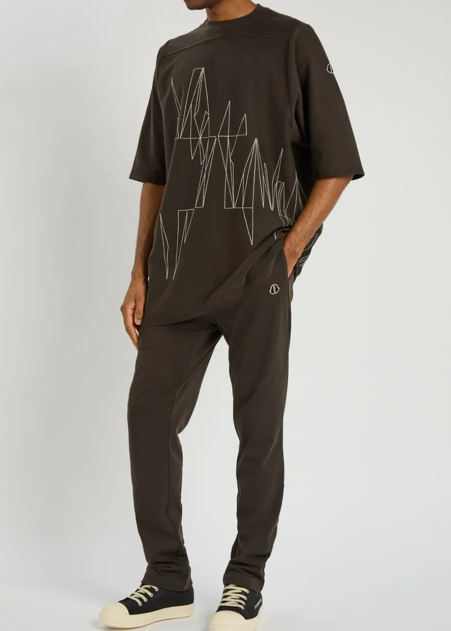 X Moncler logo-appliquéd cotton sweatpants