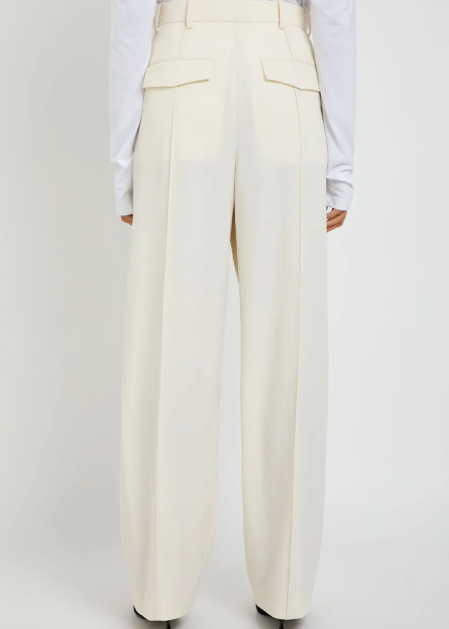 X RHW pintuck wool trousers