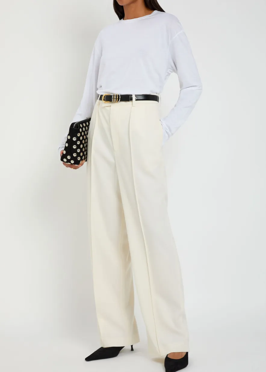 X RHW pintuck wool trousers